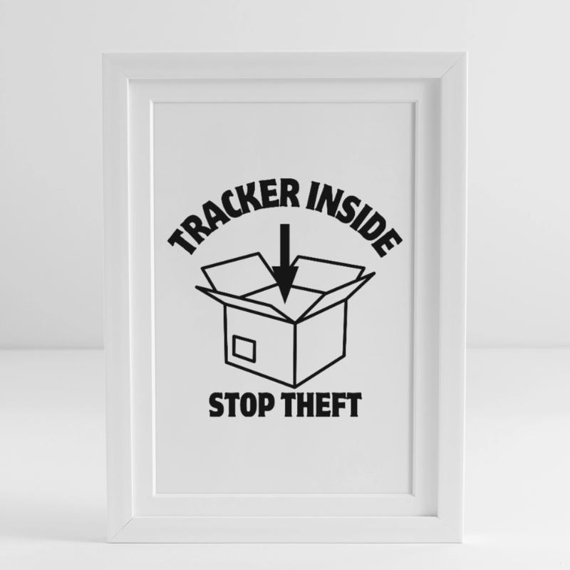 Security, Parcel Lock, Inside Tracker Framed poster (27 × 37 cm)