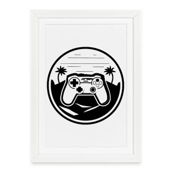 Game Controller Graphics - Framed poster (27 × 37 cm) - white - Front