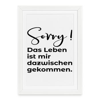 AUSREDE - ZEITMANAGEMENT - Gerahmtes Poster (27 × 37 cm) - Weiß - Vorne