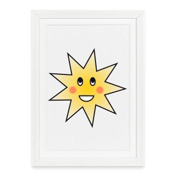 ETOILE. ETOILES. STAR. FÊTE. ANNIVERSAIRE. NOËL - Affiche encadrée (27 × 37 cm) - blanc - Devant