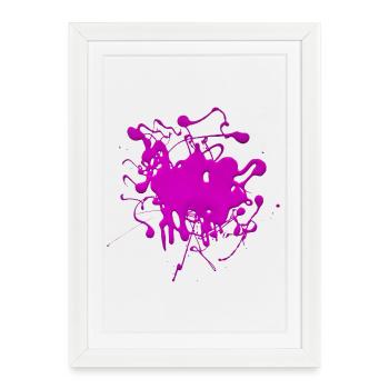 Rose.Éclaboussure - Affiche encadrée (27 × 37 cm) - blanc - Devant