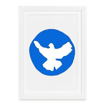 Dove of Peace - Framed poster (27 × 37 cm) - white - Front