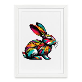 Rabbit - Framed poster (27 × 37 cm) - white - Front