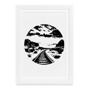 Railway Graphic - Framed poster (27 × 37 cm) - white - Front
