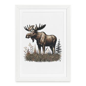 Élan - Affiche encadrée (27 × 37 cm) - blanc - Devant