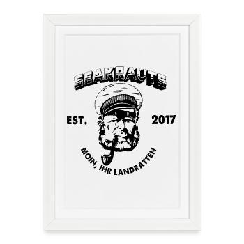 Le capitaine - Affiche encadrée (27 × 37 cm) - blanc - Devant