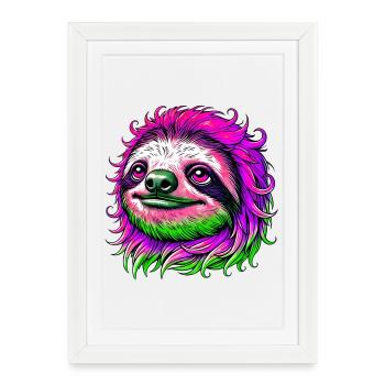Sloth - Framed poster (27 × 37 cm) - white - Front