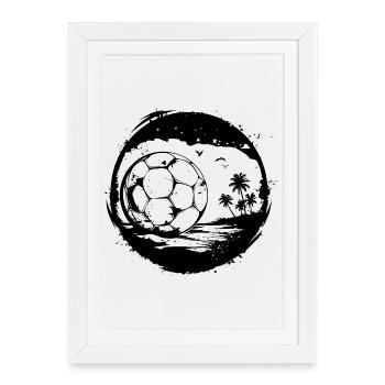 Football - Affiche encadrée (27 × 37 cm) - blanc - Devant