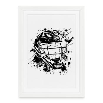 Lacrosse Helmet - Framed poster (27 × 37 cm) - white - Front