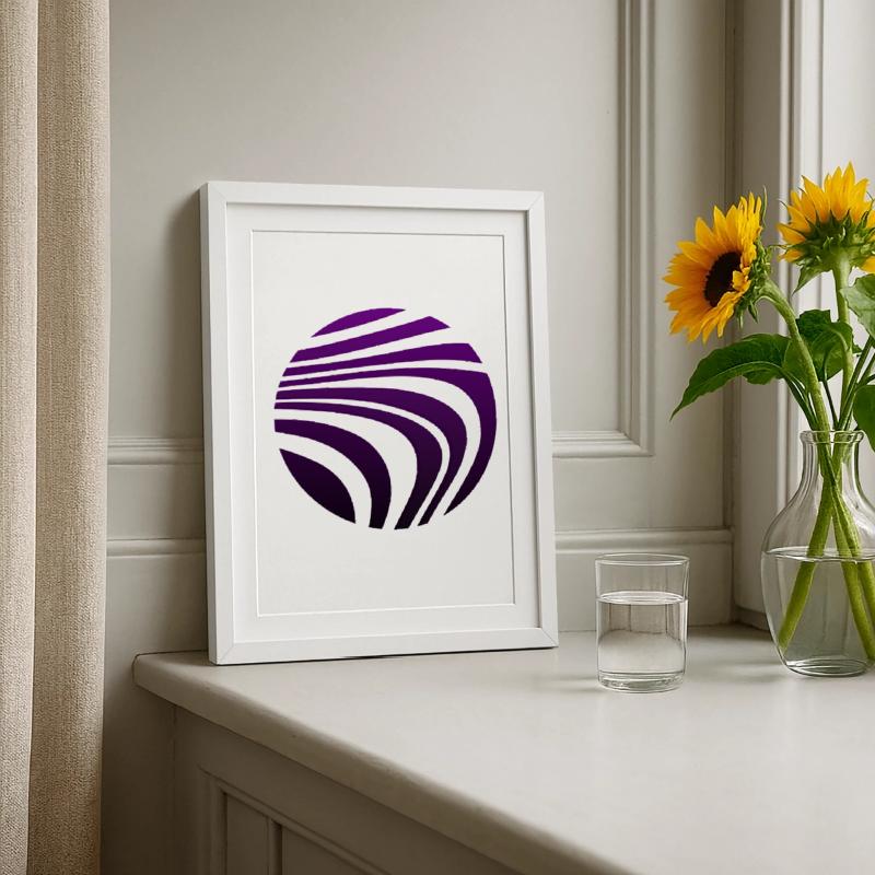 Psychedelic Pattern Violet Gradient Framed poster (27 × 37 cm)