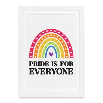 LGBT Pride Month - Pride is for Everyone - Framed poster (27 × 37 cm) - white - Front