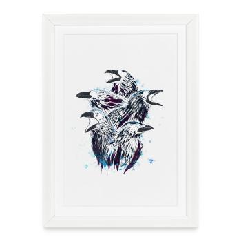 A Murder of Crows - Framed poster (27 × 37 cm) - white - Front