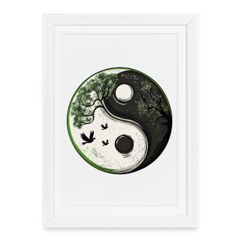 Yin and Yang Nature Version :) - Framed poster (27 × 37 cm) - white - Front