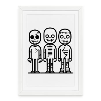zombie_3 - Affiche encadrée (27 × 37 cm) - blanc - Devant