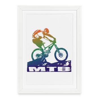 MTB - Framed poster (27 × 37 cm) - white - Front