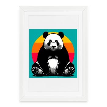 panda - Framed poster (27 × 37 cm) - white - Front