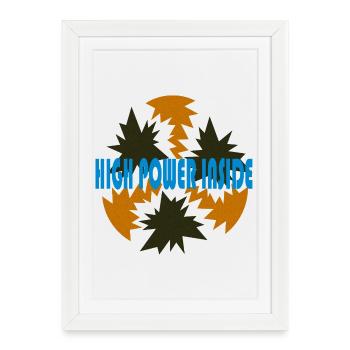 High power by Cean - Framed poster (27 × 37 cm) - white - Front
