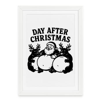 Day after Christmas Food Eaten - Framed poster (27 × 37 cm) - white - Front