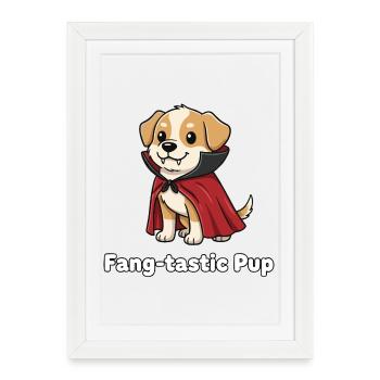 Cape pour chiot Fangtastic - Affiche encadrée (27 × 37 cm) - blanc - Devant