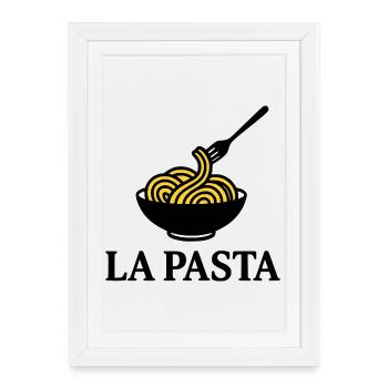 La Pasta - Affiche encadrée (27 × 37 cm) - blanc - Devant