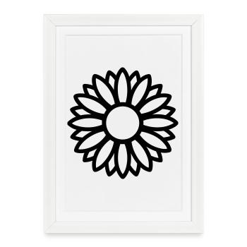 sunflower - Framed poster (27 × 37 cm) - white - Front