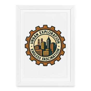 Urbex - Urban Exploration - Framed poster (27 × 37 cm) - white - Front