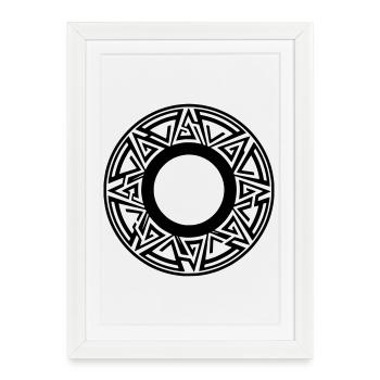 cercle moderne - Affiche encadrée (27 × 37 cm) - blanc - Devant