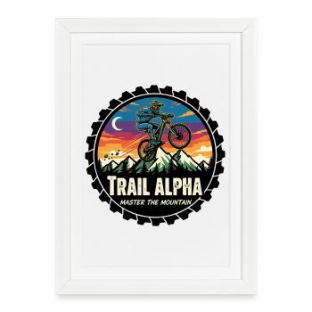 Sentier Alpha Maîtrise la Montagne - Affiche encadrée (27 × 37 cm) - blanc - Devant