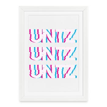Hardtekk Tekk - Affiche encadrée (27 × 37 cm) - blanc - Devant