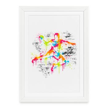 Entraîneur de cadeaux du joueur de handball - Affiche encadrée (27 × 37 cm) - blanc - Devant
