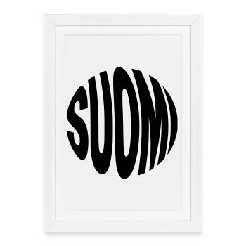 Suomi - inscription Finlande - Affiche encadrée (27 × 37 cm) - blanc - Devant