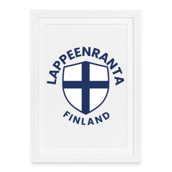 Bouclier de Lappeenranta Finlande - Affiche encadrée (27 × 37 cm) - blanc - Devant