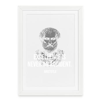 Aristotle: Excellence Is Not An Accident - Framed poster (27 × 37 cm) - white - Front