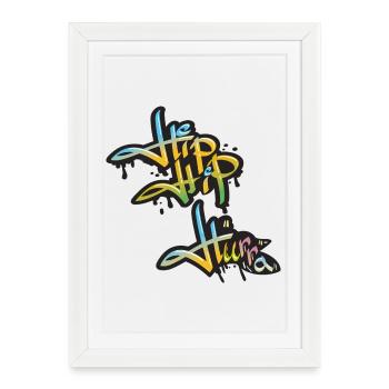 Hip Hip Hooray - Affiche encadrée (27 × 37 cm) - blanc - Devant