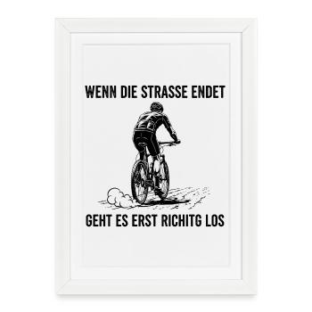 Vélo de route Vélo Vélo Sport Vélo VTT - Affiche encadrée (27 × 37 cm) - blanc - Devant