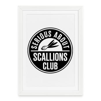 Spring onions - Serious about scallions club - Framed poster (27 × 37 cm) - white - Front