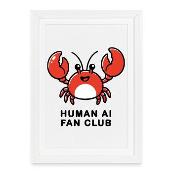 Human AI Fan Club - Framed poster (27 × 37 cm) - white - Front