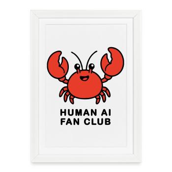 Human AI Fan Club - Framed poster (27 × 37 cm) - white - Front