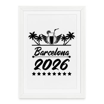 Barcelona 2026 - Framed poster (27 × 37 cm) - white - Front