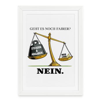 Est-ce que ça peut être encore plus juste ? - Affiche encadrée (27 × 37 cm) - blanc - Devant