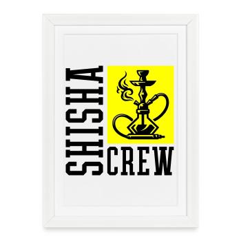 Équipe Shisha - Affiche encadrée (27 × 37 cm) - blanc - Devant