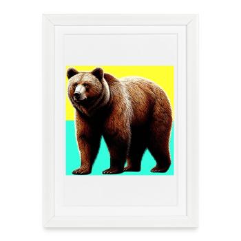 bear - Framed poster (27 × 37 cm) - white - Front