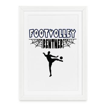 Pensionnaire de volley Retraite de Foot volleyer Retraite - Affiche encadrée (27 × 37 cm) - blanc - Devant