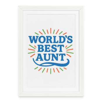World's Best Aunt Celebration - Framed poster (27 × 37 cm) - white - Front