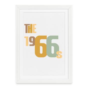 Vintage Année 1966 Anniversaire 60 ans Idée Cadeau - Affiche encadrée (27 × 37 cm) - blanc - Devant