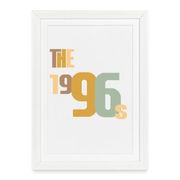 Vintage Année 1996 Anniversaire 30 ans Idée Cadeau - Affiche encadrée (27 × 37 cm) - blanc - Devant