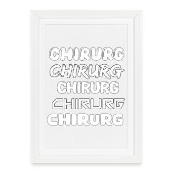 Chirurgien en tant que profession - Affiche encadrée (27 × 37 cm) - blanc - Devant