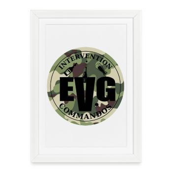 EVG - Affiche encadrée (27 × 37 cm) - blanc - Devant