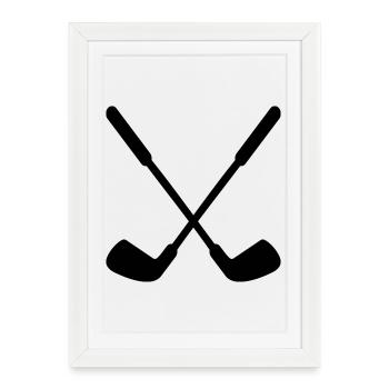 Hockey sur gazon Hockey sur bâton - Affiche encadrée (27 × 37 cm) - blanc - Devant