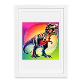 dinosaure - Affiche encadrée (27 × 37 cm) - blanc - Devant